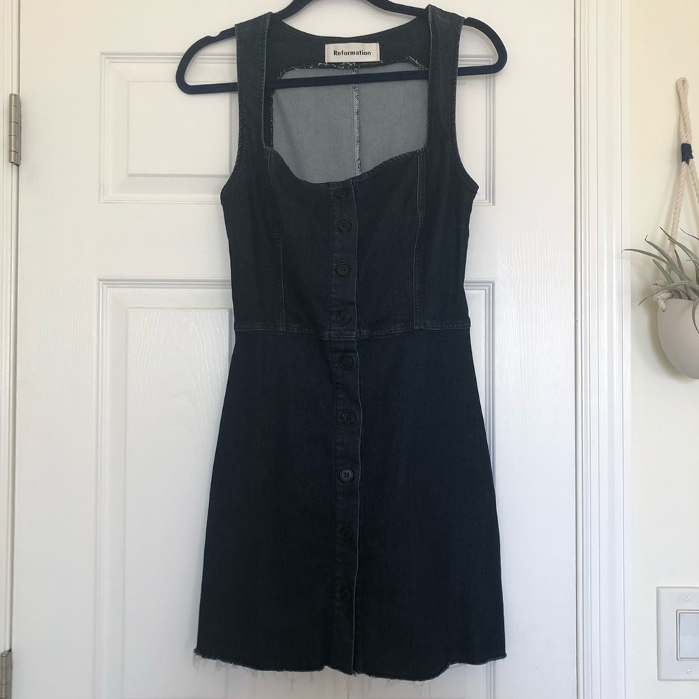 Reformation denim mini dress